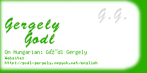 gergely godl business card